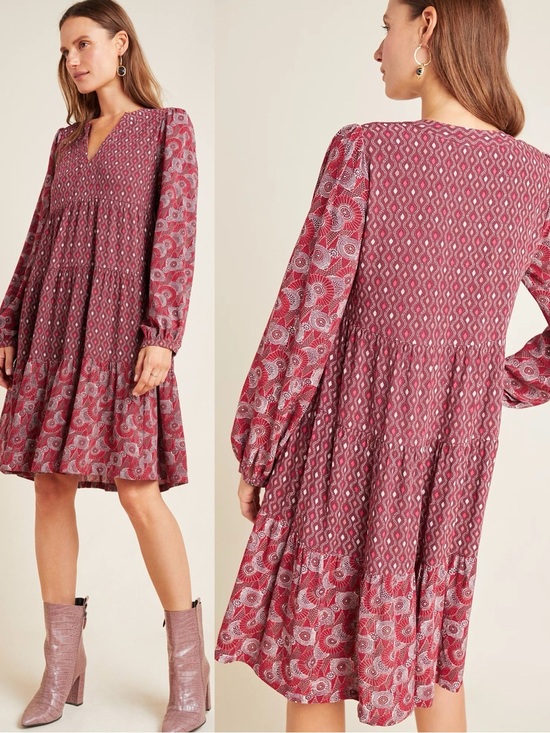 Anthropologie Dresses & Skirts - Anthropologie Maeve Amber Tiered Tunic Dress